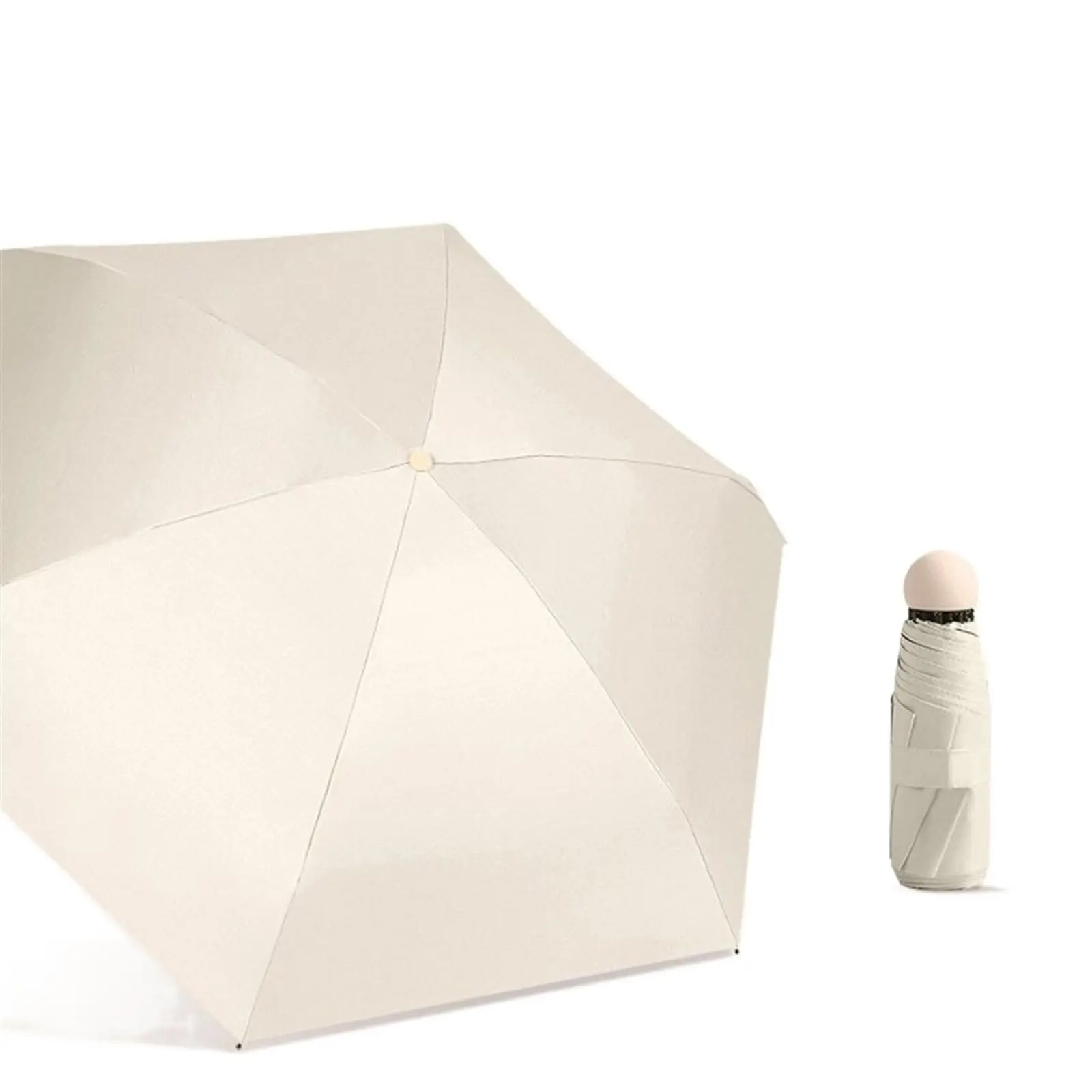 Dualuse 캡슐 우산 휴대용 미니 방수 방풍 태양 보호 햇빛과 비오는 날 야외 여행
