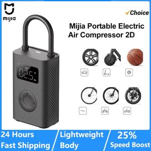 신형 MIJIA 에어 펌프 2D 25% 속도 증가 미니 휴대용 전기 에어 컴프레서 150PSI 타입-C LED 멀티툴 인플레이터
