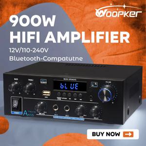 Woopker AK55/AK45 Pro/AK45/AK35 사운드 앰프 가정용 자동차 가라오케 용 Bluetooth 디지털 앰프 2 채널 HiFi 오디오 앰프 FM USB