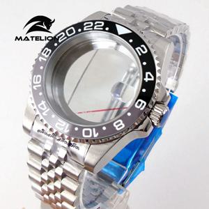 Matelion 시계 케이스 쥬빌리 팔찌 사파이어 유리 슬라이드 버클, 다이빙 케이스, 40mm, NH35, NH36, NH34, GMT, ETA, 2824, PT5000, 200M