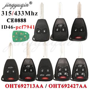 433Mhz ID46 원격 키 닷지 지프 사령관 애국자 나침반 그랜드 체로키 리버티 랭글러 크라이슬러 키 입력 송신기