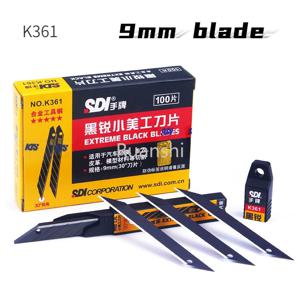 SDI 9mm 소형 아트 블레이드 30도 날카로운 각도 블랙 블레이드 자동차 내마모성 필름 조각 블레이드 K361/1361 유틸리티 나이프