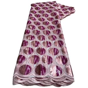 고급 아프리카 오간자 컷 아웃 레이스, 깨끗한 구멍 스팽글, 보이레 미세 질감 나이지리아 원단, 행사 연예인, 5 야드