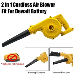 2 in 1 무선 공기 송풍기 및 진공 청소기 전기 먼지 컴퓨터 수집기 ​​Dewalt 18V 20V 배터리 용 리프 먼지 떨이 전동 공구