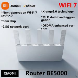 Xiaomi BE5000 라우터 Wi-Fi 7 듀얼 주파수 메쉬 네트워크 2.4/5GHz, 2.5G 고속 포트 IPTV OFDMA 신호 증폭기 포함