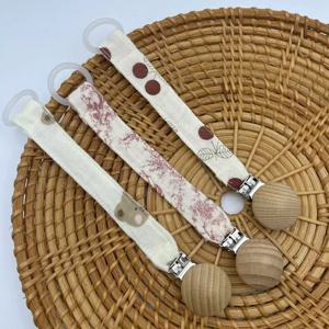 아기 젖꼭지 체인 클립 홀더 안티 드롭 체인 인쇄 면화 젖니가 남 클립 Teether 장난감 노리개 젖꼭지 스트랩