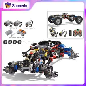 MOC 4륜구동 RC카 섀시 키트 드라이브 클라이밍카 오프로드 서스펜션 8채널 APP 원격 제어 8882 8878 레고용 기술 부품