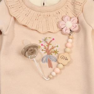 맞춤형 이름 나무 맞춤형 아기 젖꼭지 체인, 실리콘 구슬, 더미 젖꼭지 거치대 가드, 치발기 펜던트, 아기 액세서리