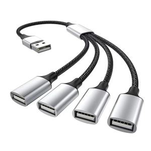 USB 케이블 분배기 허브 확장 2/3/4 포트 전화 충전기 전원 어댑터 OTG 다중 확장기 컴퓨터 용 충전 도킹