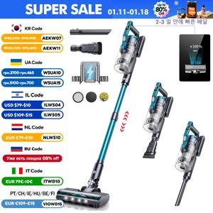 Armo V20 핸드헬드 무선 청소기 50kPa 550W 전력 6 in 1 수직 청정 LED 디스플레이 전기 청소기 무선 청소기 청소기 이동식 배터리 포함