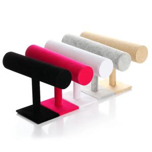 6 색 벨벳 팔찌 체인 시계 직립 디스플레이 랙 쥬얼리 주최자 하드 쥬얼리 디스플레이 스탠드 홀더