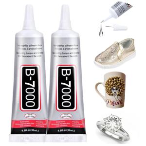 3PCS B7000 Jewelry Glue for Jewelry Making,  15ML/0.5fl oz Clear Glue DIY  Glue Rhinestones Glue, Waterproof Stong  Adhesive Glu