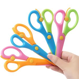플라스틱 DIY 가위 새로운 수제 용품 둥근 머리 안전 가위 사무실 학교 학생 Artclass 편지지 절단 도구 ZYF