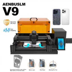 아이폰 8-17 시리즈 후면 유리 및 카메라 렌즈 수리용 5세대 V9 10W 레이저 기계, 하우징 폰 수리 세트, 에어 필터 포함