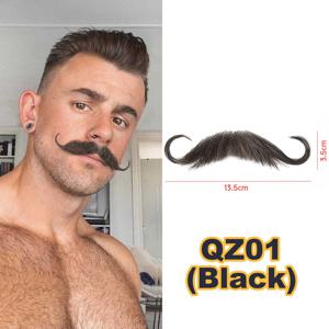 접착제 없음 가짜 수염 트리밍 가능 가려움증 없음 가짜 콧수염 남성용 현실적인 가짜 얼굴 털 연극/휴일/드라마/파티/영화