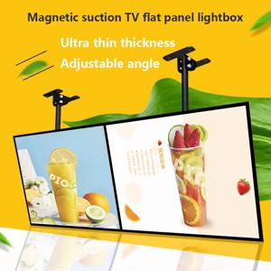초슬림 LED 플로팅 라이트 박스, 레스토랑/매장용 자석 천장 매달림 메뉴 보드