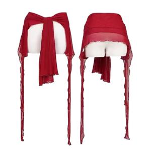 청바지 바지 장식 불규칙한 재즈 댄스 스카프 하라주쿠 힙합 스카프 하이 웨이스트 스트리트웨어 청바지 장식