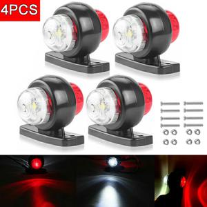 4PCS 트럭 트레일러 사이드 마커 조명 양면 위치 표시기 램프 12-24V 자동차 트럭 윤곽 신호 LED 클리어런스 조명