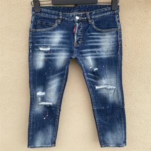 2025 신상 남성 워싱 워른 마이크로 엘라스틱 페인트 스플래쉬 잉크 타이드 브랜드 슬림핏 청바지