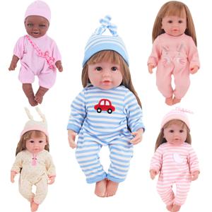 12 인치 새 아기 소녀 인형 옷 귀여운 토끼 자동차 병아리 점프 슈트 잠옷 30cm 면화 인형 장난감 액세서리
