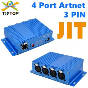 3PIN TIPTOP 양방향 아트넷 DMX 이더넷 조명 컨트롤러 인터페이스 4 유니버스 2048 채널 RJ45 소켓 아트넷 TP-D16