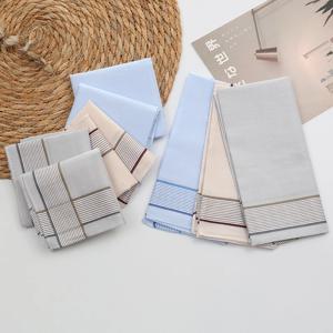 남성용 순면 원사 염색 손수건, 구식 향수 얇은 물 흡수 땀 닦는 손수건, 클래식 원사 염색 격자 무늬 손수건, 결혼 용품