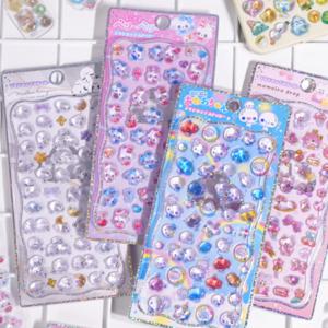 1 pc/4 pcs 새로운 달콤한 동물 미니 만화 3D 릴리프 스티커 Scrapbooking Diy 저널 귀여운 편지지 스티커