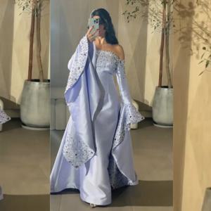 맞춤형 절묘한 쉬폰 스팽글 플리츠 인어 끈이 없는 긴 드레스 맞춤형 행사 파티 스파클 심플