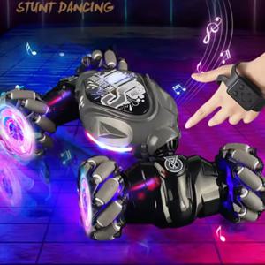 4륜구동 RC 스턴트카 회전 드리프트 2.4G 무선 리모컨 자동차 어린이 및 소년용 사운드와 라이트 장난감 자동차