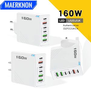 멀티 포트 USB 고속 충전기 160W 빠른 충전 3.0 아이폰에 대 한 전화 충전기 어댑터 삼성 Xiaomi 화 웨이 EU/US 플러그 벽 충전기