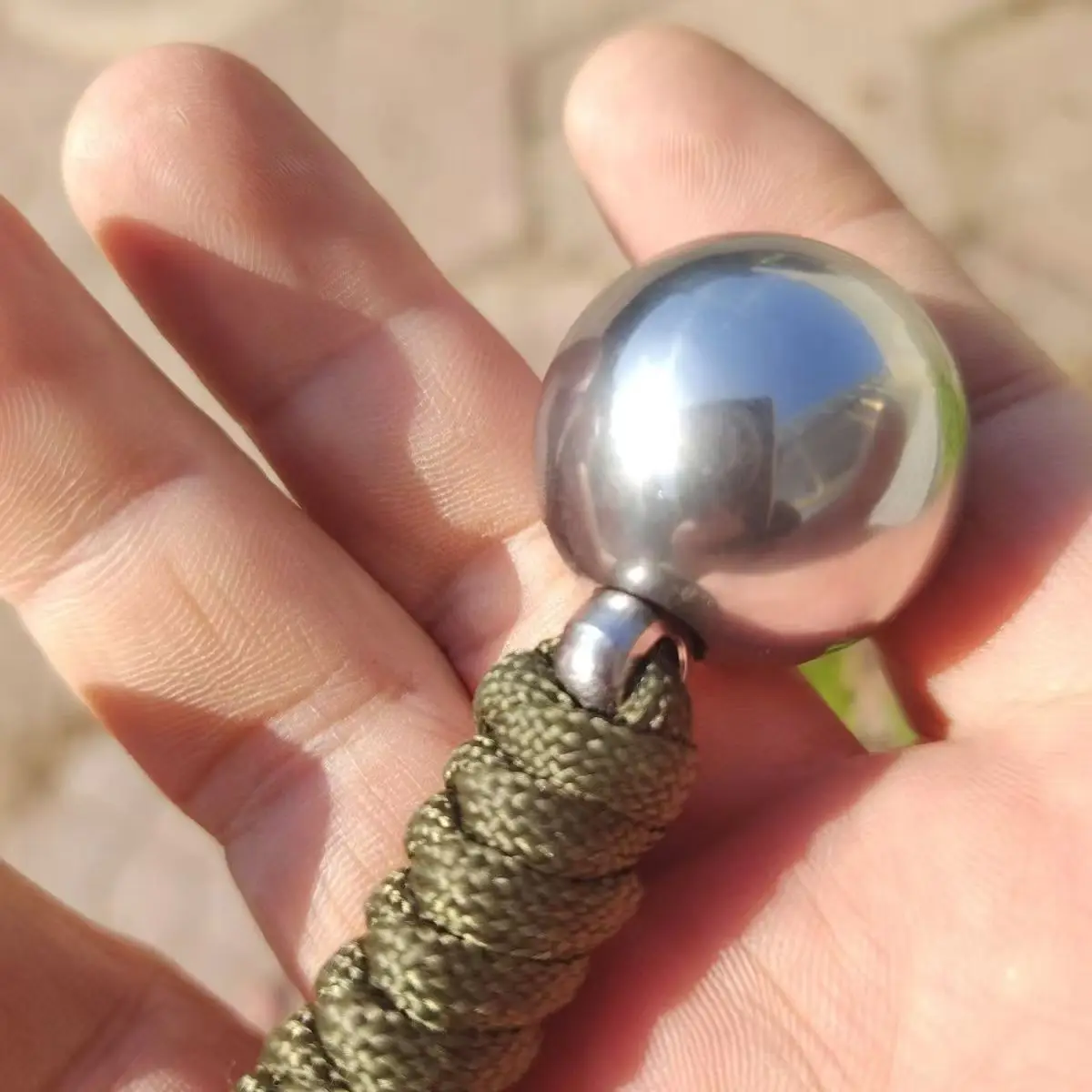 볼 펜던트 자기 방어 장치 개인 보안 보호 도구 여성 남성용 스테인레스 스틸 용품