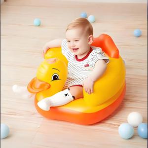 아기용 풍선 의자, 아기 만화 오리 의자, 휴대용 PVC 앉기 연습 스툴, 아기 소파 의자, 침실 욕실 소파