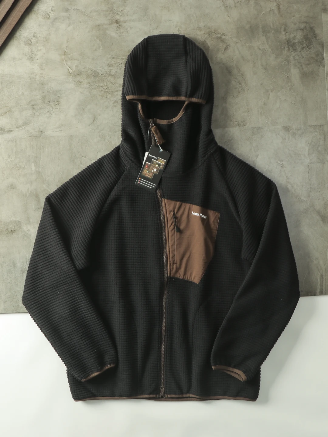 루즈핏 후드 오픈 가디건 스웨트셔츠 남녀 공용 커플 스타일 가을 겨울 캐주얼 패션 옥수수 패턴 벨벳 질감