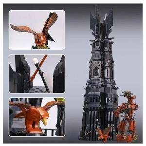 신제품 2359개 조각 반지의 제왕 오산크 타워 블랙 타워 10237 블록 장난감 어려운 조립 완구 소년 생일 어린이 선물