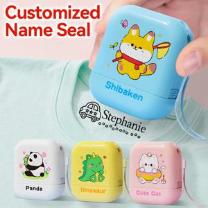 어린이용 맞춤 이름 도장 - 학교 가방, 여행, 유치원용 개인 맞춤 방수 잉크 도장, 어린이 선물