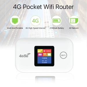 휴대용 4G/5G 모바일 와이파이 라우터 150Mbps 4G LTE 무선 포켓 MiFi 모뎀 모바일 와이파이 핫스팟 심 카드 슬롯 포함