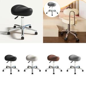 안장형 스툴 인체공학적 안정적인 네일 뷰티 풀리 작업 의자 다목적 PU 가죽 스파 마사지 실험실 매니큐어 이발소용