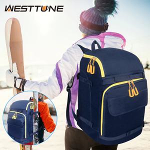 WESTTUNE 스키 부츠 가방 50L 대용량 여행 배낭 헬멧 고글 장갑 스키 스노우보드 및 액세서리용 방수 가방