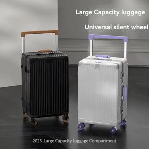 신형 트렁크 캐리어 와이드 레버 대용량 20인치 덴 섀시 28인치 알루미늄 상자 튼튼 내구성 24인치 PC 내마모 패션 지렛대 상자 만방향 바퀴 내마모 PC 재질 알루미늄 상자 트렁크 남성 여성 상자 여행용 상자