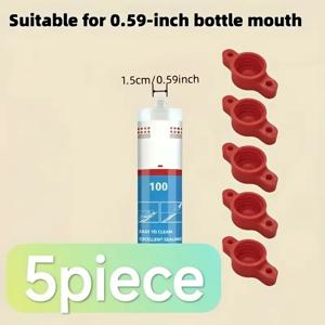 5개 누수 방지 플라스틱 캡, 실리콘, 접착제 및 실란트 튜브의 건조를 방지하기 위한 재사용 가능한 커버