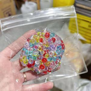 1PC 스퀴시 볼 아이스 비즈 스트레스 해소 장난감, 매우 부드러운 감각 자극 피젯 장난감 (어린이 및 성인용), 불안 완화 및 휴식을 위한 스퀴즈 선물