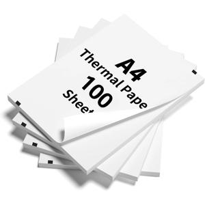 100 매 A4 감열지 인쇄 용지 210x30mm A4 무선 블루투스 열전 사 프린터 팩스 기계 용지에 적합