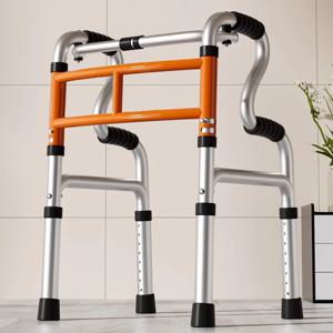 ‌ 노인용 보행기, 미끄럼 방지 접이식 보행 보조기(좌석 포함), 안정성을 위한 4다리 지팡이, 재활 보조기구