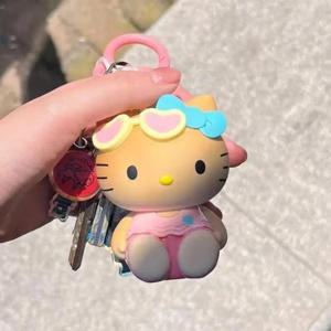 산리오 헬로키티 색상변화 키체인 케이티캣 가방 장식 만화 캐릭터 키링 생일 귀여운 선물