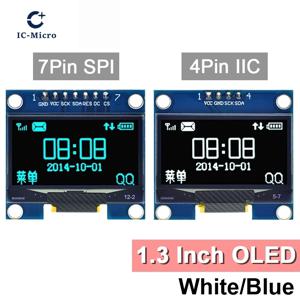 1.3인치 OLED 모듈 SPI/IIC I2C 통신 화이트/블루 색상 128X64 1.3인치 OLED LCD LED 디스플레이 모듈 1.3인치 OLED 모듈 1-10