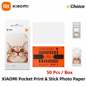 오리지널 샤오미 ZINK 포켓 프린터 용지 자가 접착 사진 인쇄 50매 샤오미 3인치 미니 포켓 사진 프린터 50매