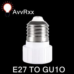 AvvRxx 1pc E27 to GU10 변환기 LED 조명 램프 전구 어댑터 어댑터 나사 소켓 세라믹 소재 변환기 소켓 전구