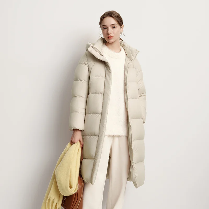 세미르 롱 다운 재킷 여성 방수 후드 코트 2025 겨울 신상 루즈핏 여자 재킷 멀티 컬러 두꺼운 방풍 다운 코트