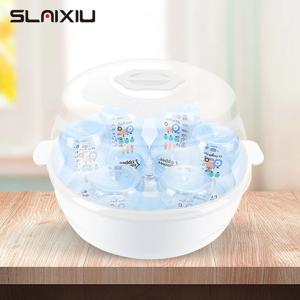 아기 병용 전자 레인지 증기 살균기 온도 젖꼭지 살균기 병 홀더 보관 상자 아기 병 따뜻하게 BPA 무료