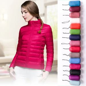 새로운 여성 겨울 코트 라이트 다운 재킷 화이트 오리 다운 재킷 긴 소매 따뜻한 코트 파카 여성 솔리드 휴대용 겉옷